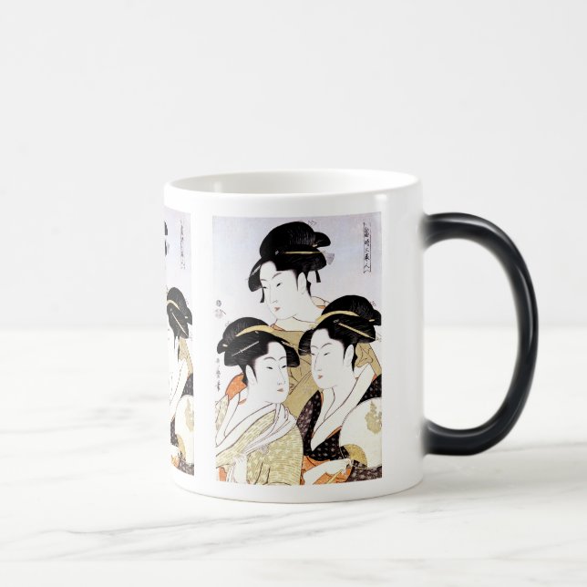 Utamaro Kitagawa , Three beauties Magic Mug (Right)