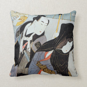 Utamaro: Lovers, 1797 Throw Pillow
