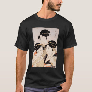 Utamaro Ukiyoe Japanese Three Bijin T-Shirt