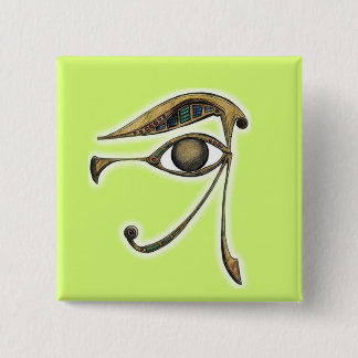 Utchat - Amulet of Protection 2 Inch Square Button