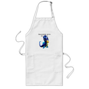 ute Black Baby Seahorse with Big Eyes – Adorable  Long Apron