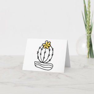 ute Cactus Blank Greeting Card –Funny Desert Plant