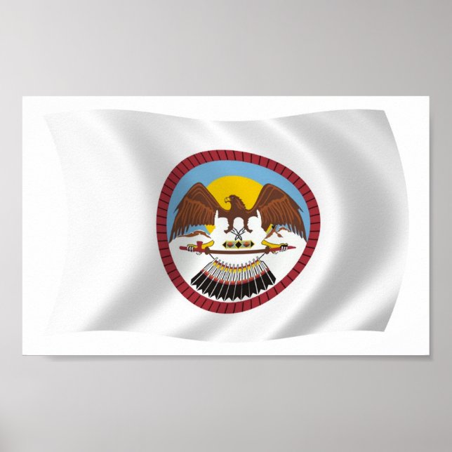 Ute Tribe Flag Poster Print (Front)