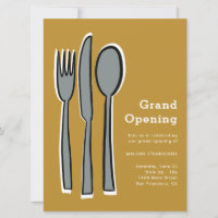 Utensils Grand Opening Invitation