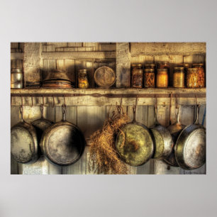 Utensils - Old country kitchen Poster