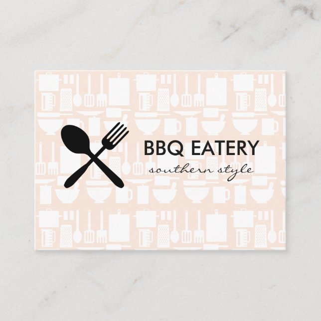Utensils Restaurant Business Card (Front)