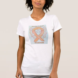 Uterine Cancer Awareness Ribbon Angel Custom Shirt