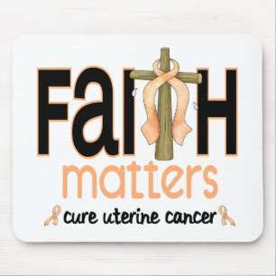 Uterine Cancer Faith Matters Cross 1 Mouse Pad