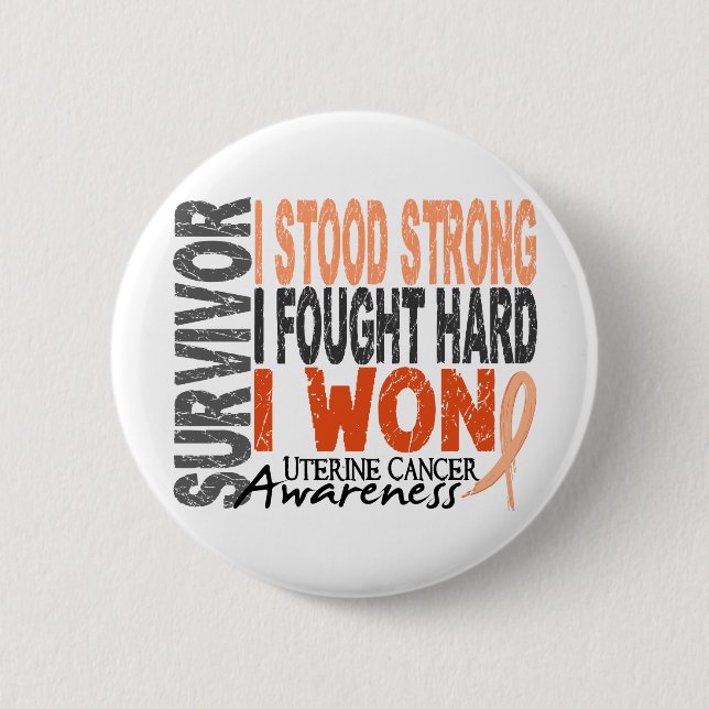Uterine Cancer Survivor 4 2 Inch Round Button (Front)