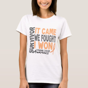 Uterine Cancer Survivor It Came We Fought I Won T-Shirt