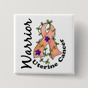Uterine Cancer Warrior 15 2 Inch Square Button