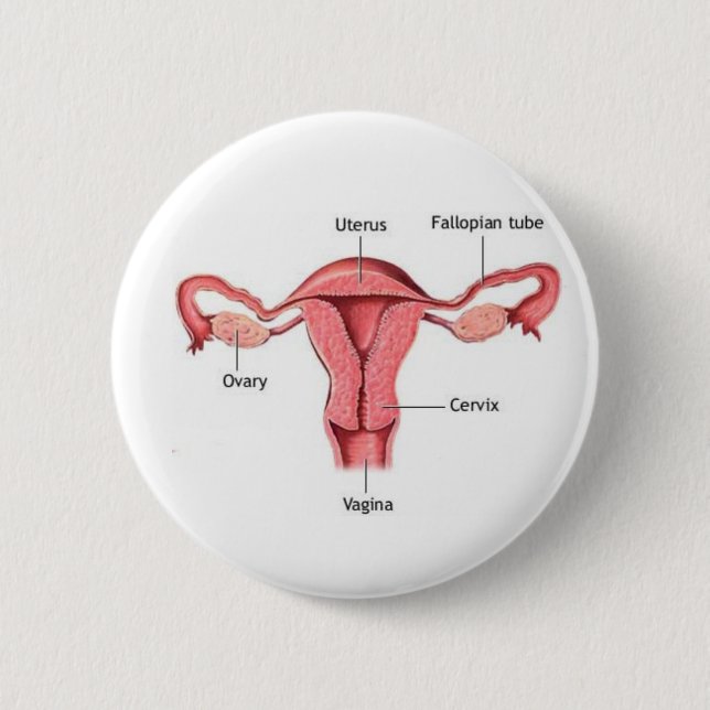 Uterus 2 Inch Round Button (Front)