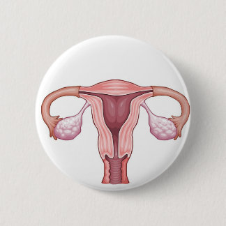 Uterus 2 Inch Round Button