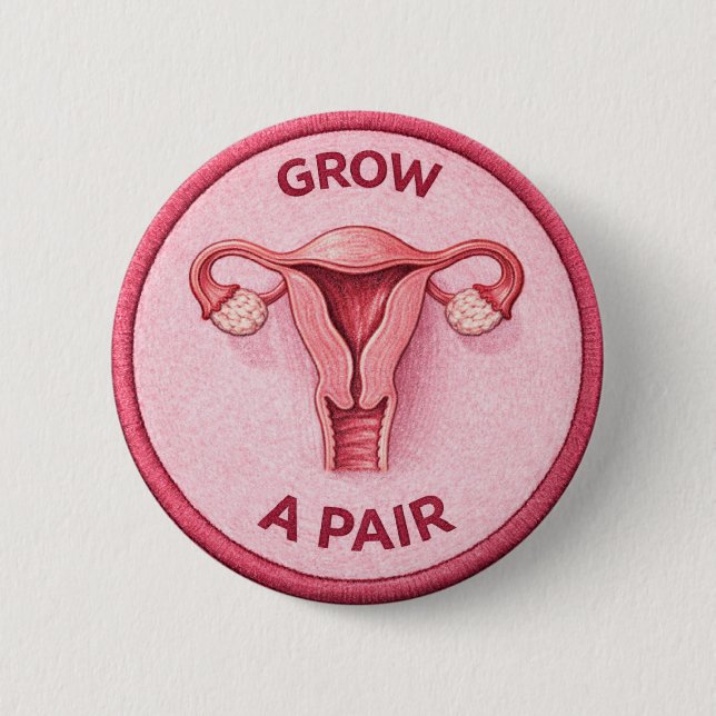 Uterus 2 Inch Round Button (Front)