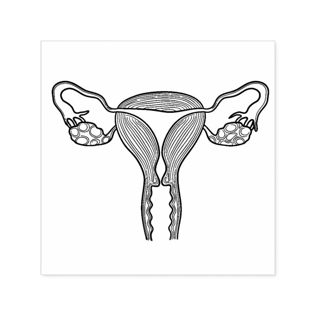 Uterus Birth Rubber Stamp (Design)