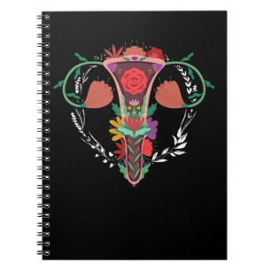 Uterus Flower Women Rights Feminism Pro-Choice Notebook