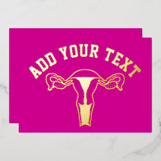 Uterus Graphic Gold Foil Cards
