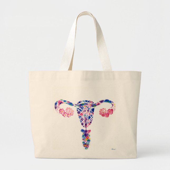 Uterus Large Tote Bag (Front)