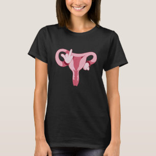Uterus Shows Middle Finger Feminist Feminism T-Shirt