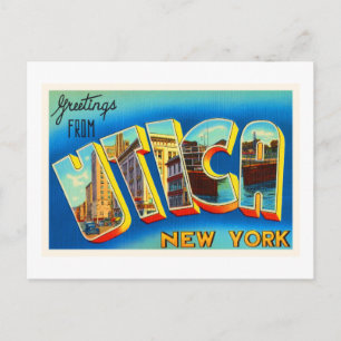 Utica New York NY Old Vintage Travel Souvenir Postcard