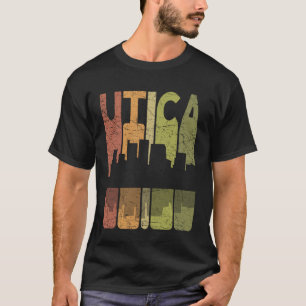 Utica Vintage Utica New York Retro Utica Skyline T-Shirt