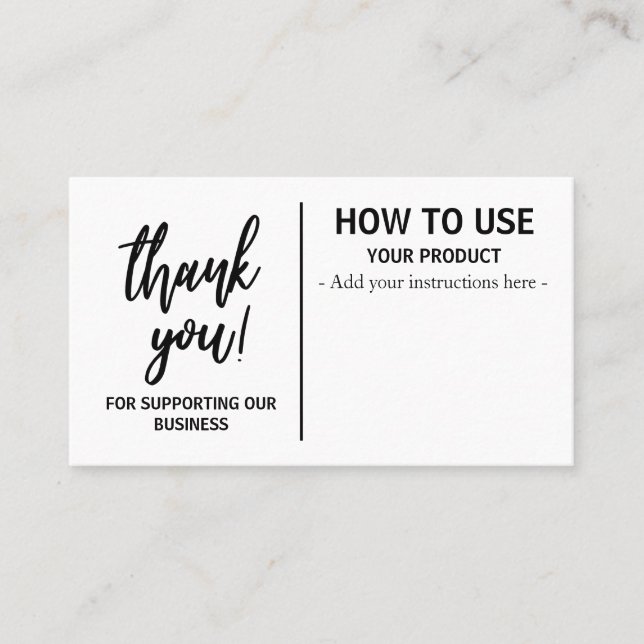 Utilisation des cartes d'instructions (Devant)