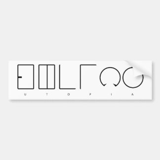 Utopia Bumper Sticker