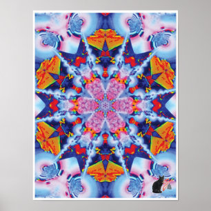 Utopia Kinetic Collage Kaleidoscope Poster