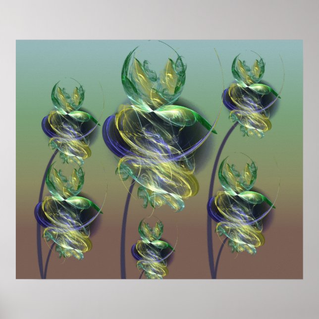 Utopian Alien Flowers Poster (Front)