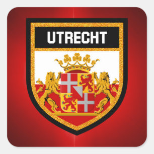 Utrecht Flag Square Sticker