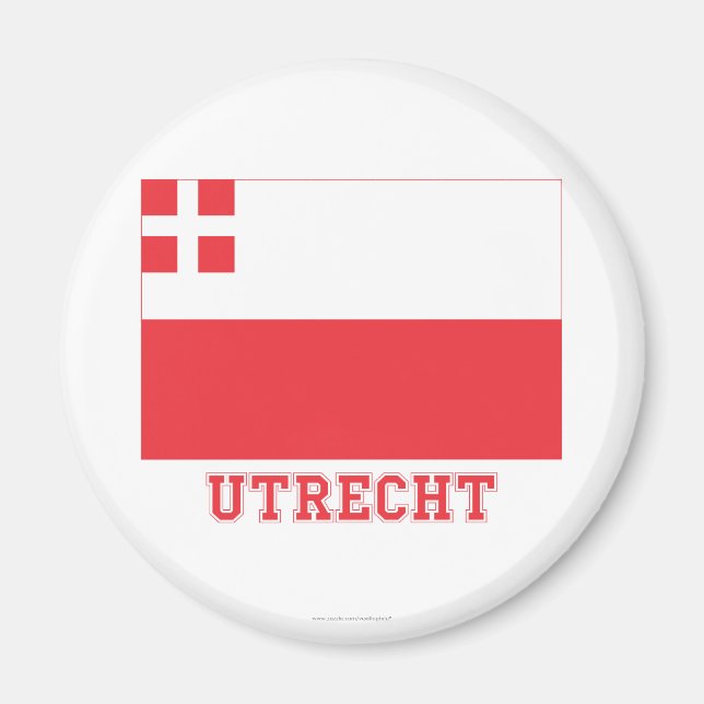 Utrecht Flag with name Magnet (Front)