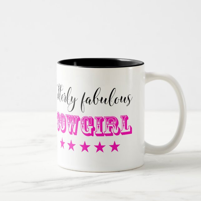 Utterly Fabulous "COWGIRL" Two-Tone Coffee Mug (Right)