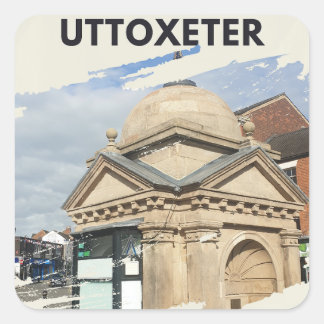 Uttoxeter - Dr Johnson Memorial Kiosk Square Sticker