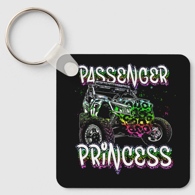 Utv Passenger Princess Lovers Utv Sxs Riding Dirty Keychain (Front)