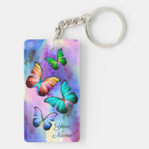 Utvärderingsmeddelande för andningsfrisk Blommigt Keychain