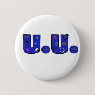 UU Blue Religious Symbols Bag 2 Inch Round Button