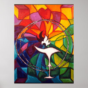 UU Chalice LARGE ART POSTER Unitarian Universalist