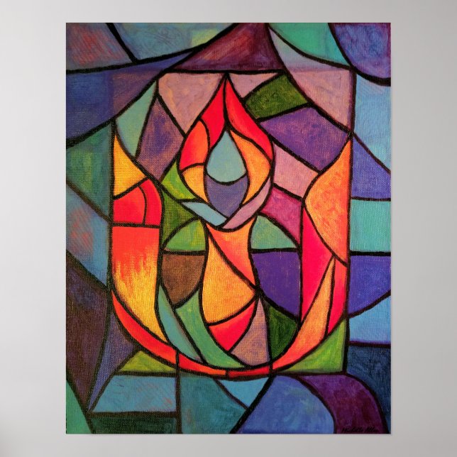 UU Flamice Chalice Original Artwork Poster Imprime (Devant)