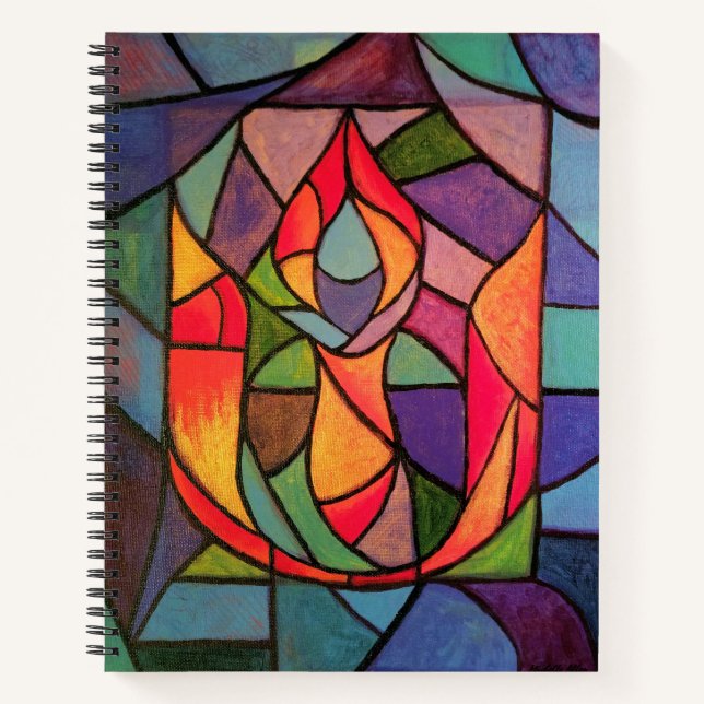 UU Flaming Chalice Art Notebook Unitarian (Front)