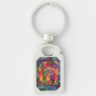 UU Flaming Chalice Artwork Keychain Unitarian