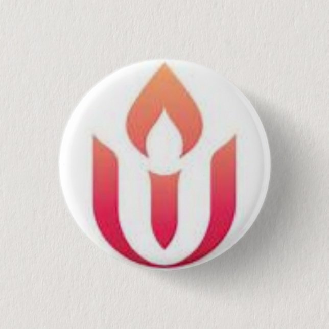 UUA Logo (White background) 1 Inch Round Button (Front)