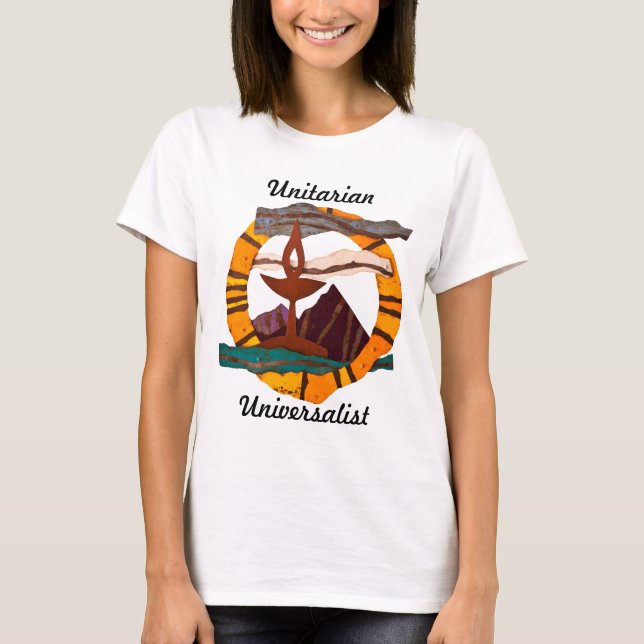 UUSS chalice, Unitarian Universalist, UU, t-shirt (Front)