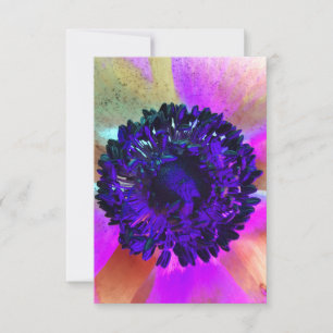 UV Ultra-Violet Flower Greeting Card