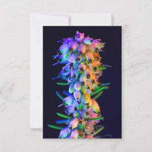 UV Ultra-Violet Flowers Greeting Card