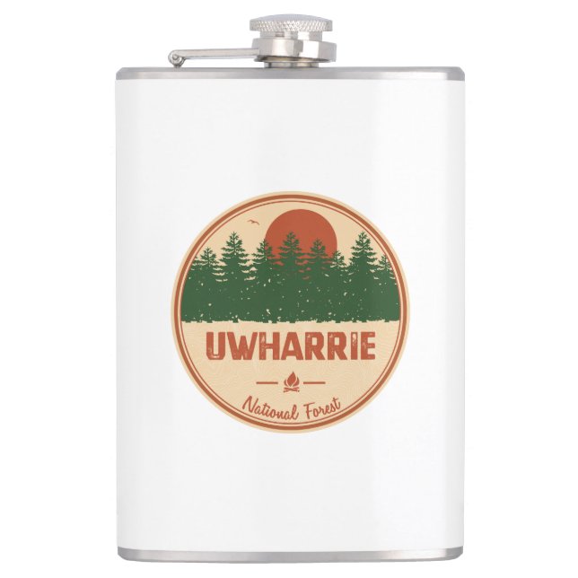 Uwharrie National Forest Hip Flask (Front)