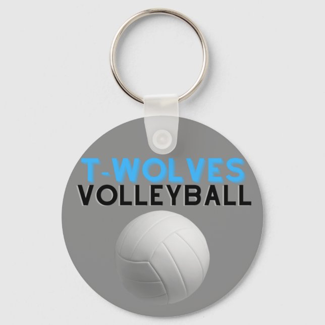Uwharrie Timberwolves Volleyball Keychain (Front)