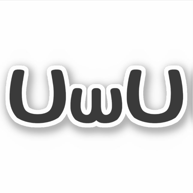 UwU Happy Anime Face Emoticon (Front)