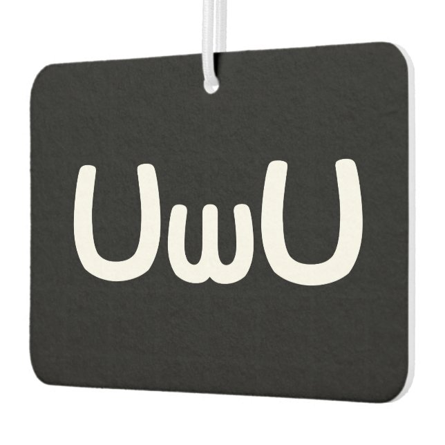 UwU Happy Anime Face Emoticon Air Freshener (Left)