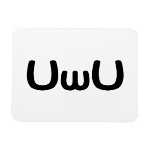 UwU Happy Anime Face Emoticon Magnet