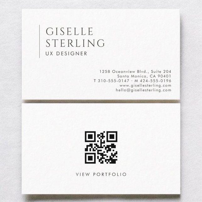 UX Designer Modern Professional QR Code Business Card (Creator Uploaded)